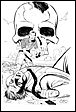 from Tales from Woodhull House, cover, 2004. Inks by Scott Reed